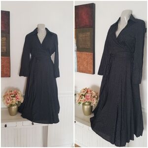 Black polka dot dress